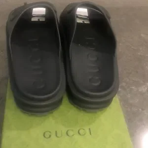 Gucci | Shoes | Soft Rubber Gucci Slides Black Size | Poshmark display picture 3